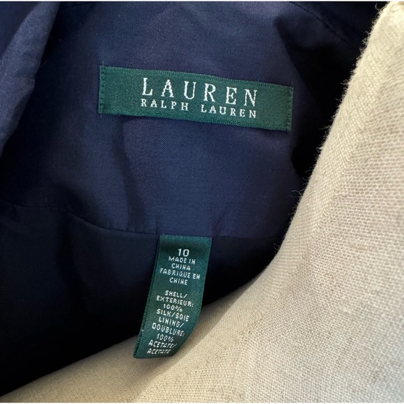 Lauren Ralph Lauren Navy Blue Silk Blazer - Picture 4 of 4